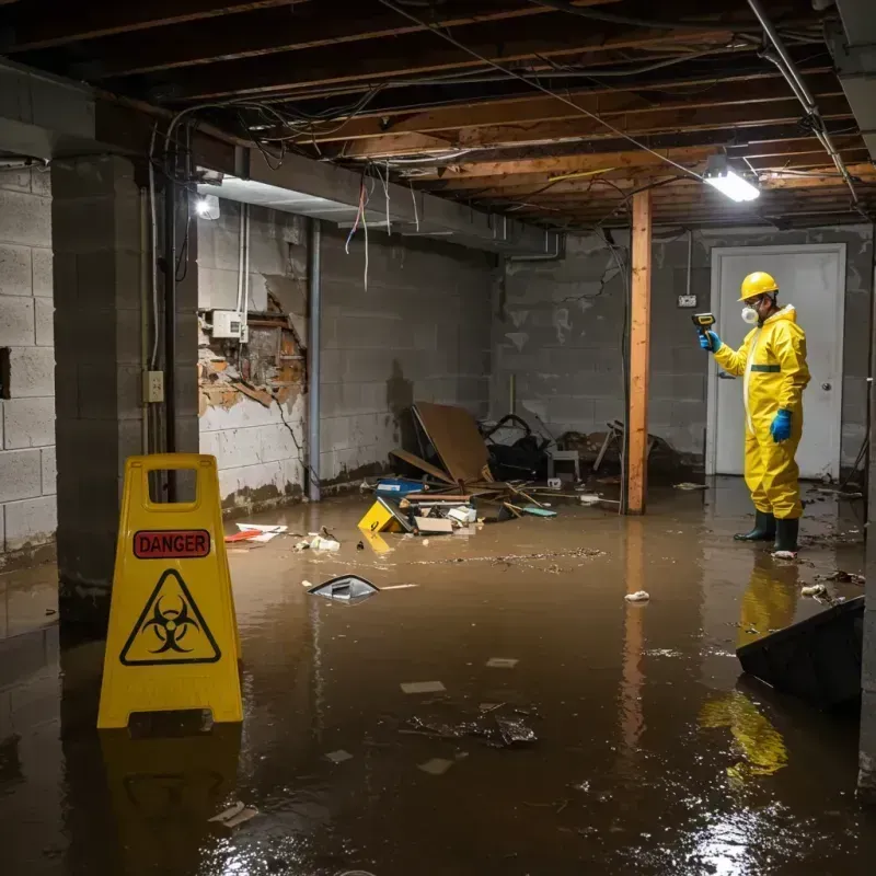 Flooded Basement Electrical Hazard in Cudjoe Key, FL Property