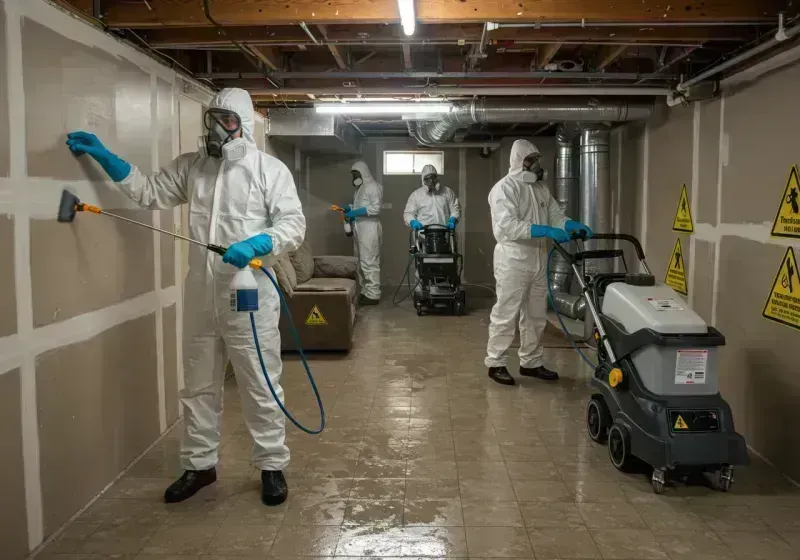 Basement Moisture Removal and Structural Drying process in Cudjoe Key, FL